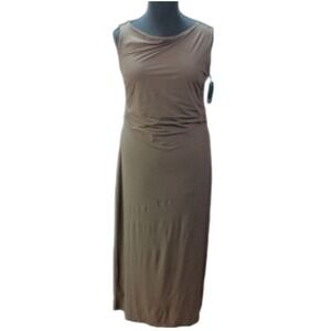 One Shoulder Maxi Slip Dress - Wild Fable Brown‎ SKUW409